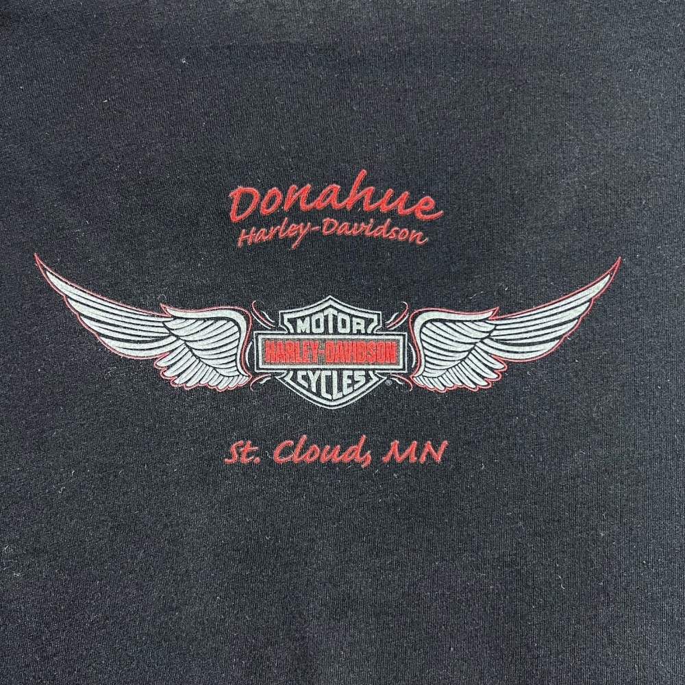 🏍 |•HARLEY-DAVIDSON•| Black Long Sleeve Top St. Cloud Minnesota - Picture 13 of 16